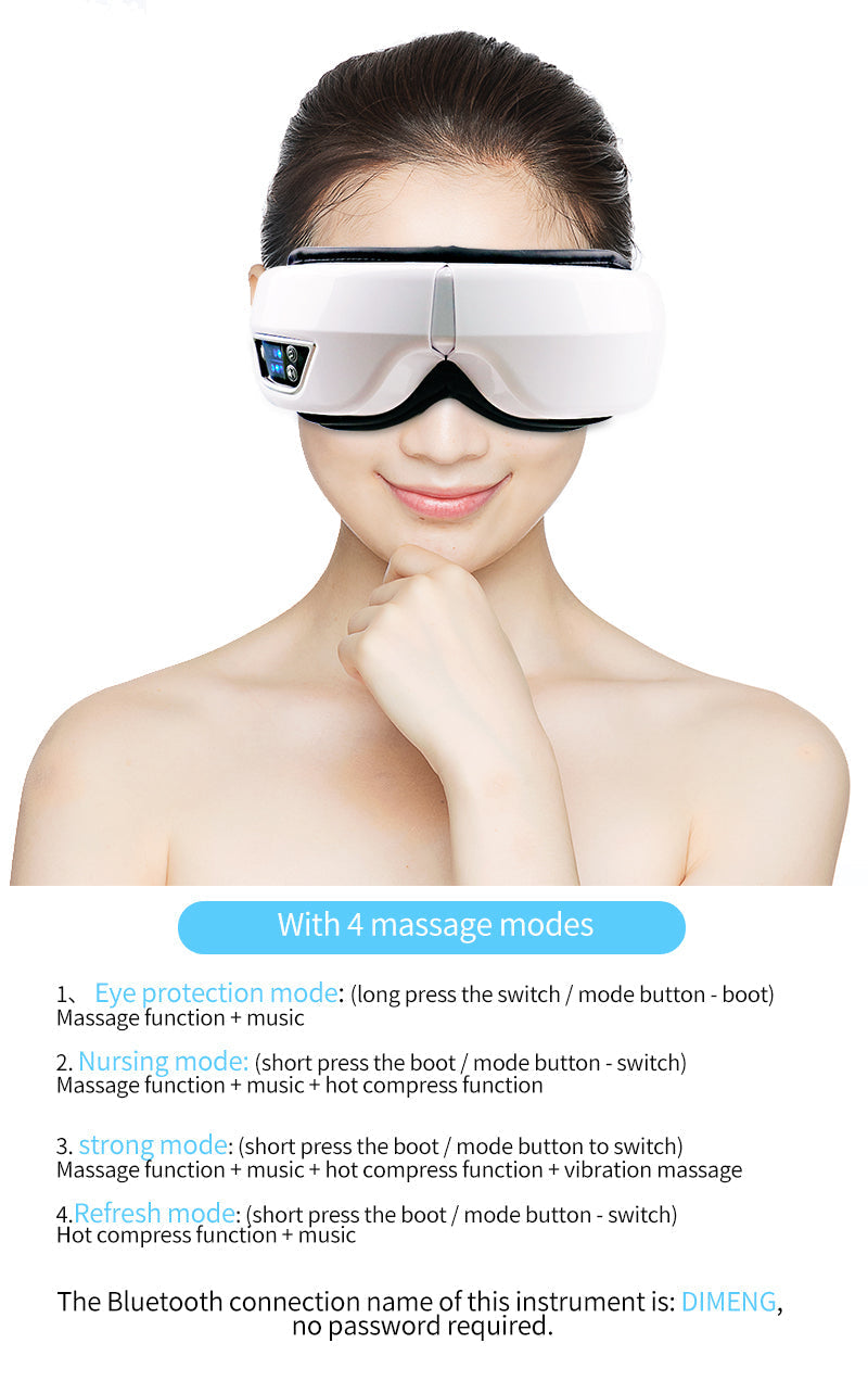 EYE MASSAGE DEVICE - AIR PRESSURE, VIBRATION & WARM COMPRESSION WITH BLUETOOTH MUSIC-Nora Luxe