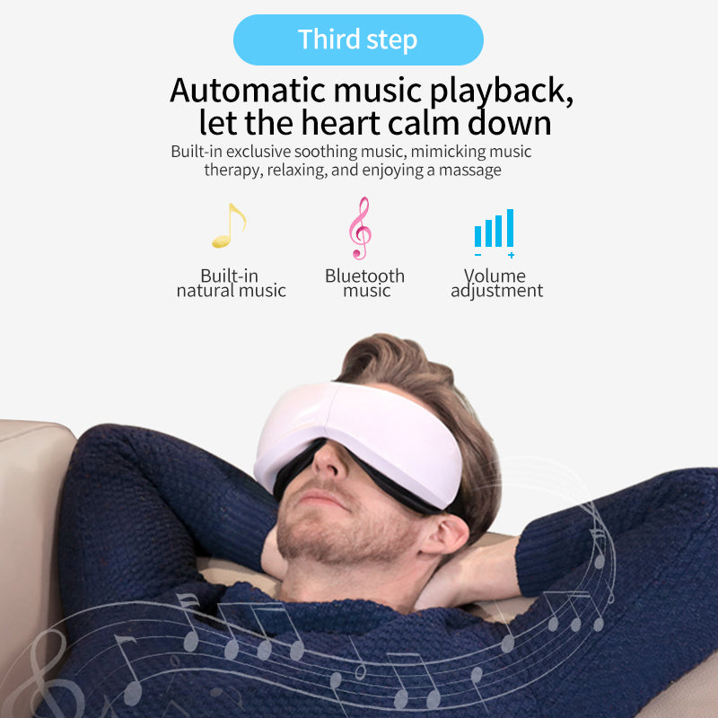 EYE MASSAGE DEVICE - AIR PRESSURE, VIBRATION & WARM COMPRESSION WITH BLUETOOTH MUSIC-Nora Luxe
