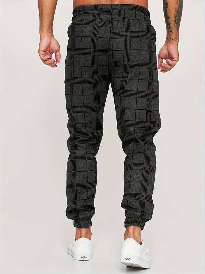 Checked men's jogging trousers – Elian autumn edition
