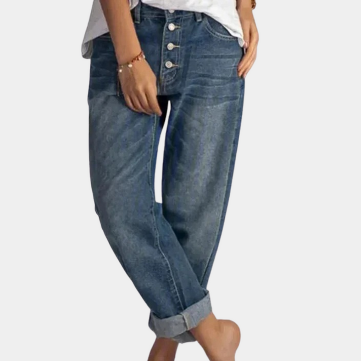 Fashionable High-Waist Jeans for Women - Elvira-32-Nora Luxe