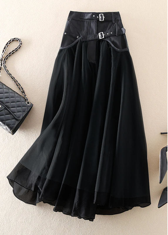 Fashionable Tulle Patchwork Long Skirt - Allegra-Gray-S-Nora Luxe