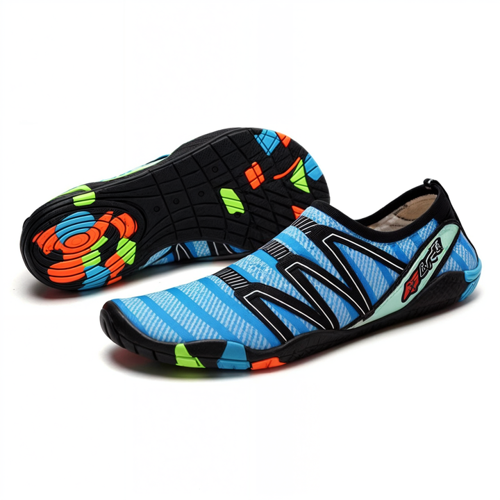 Fast-drying water shoes – AquaFlex-Blue-3-Nora Luxe