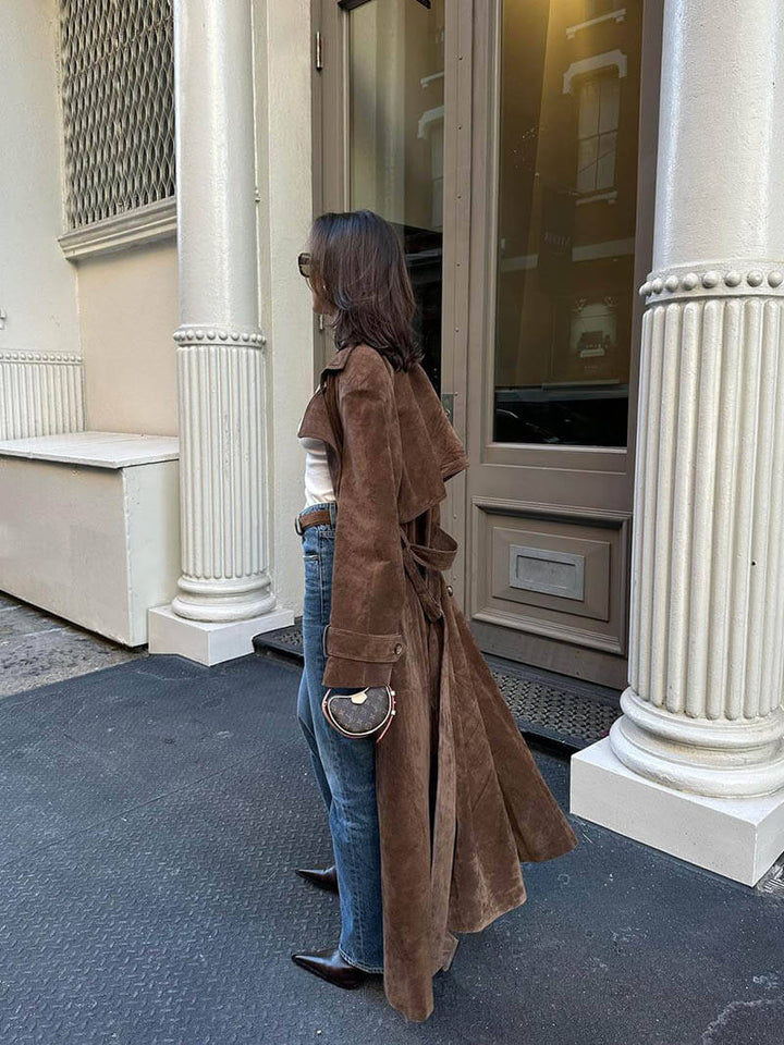 Faux Suede Winter Jacket for Women - Sorina-S-Nora Luxe