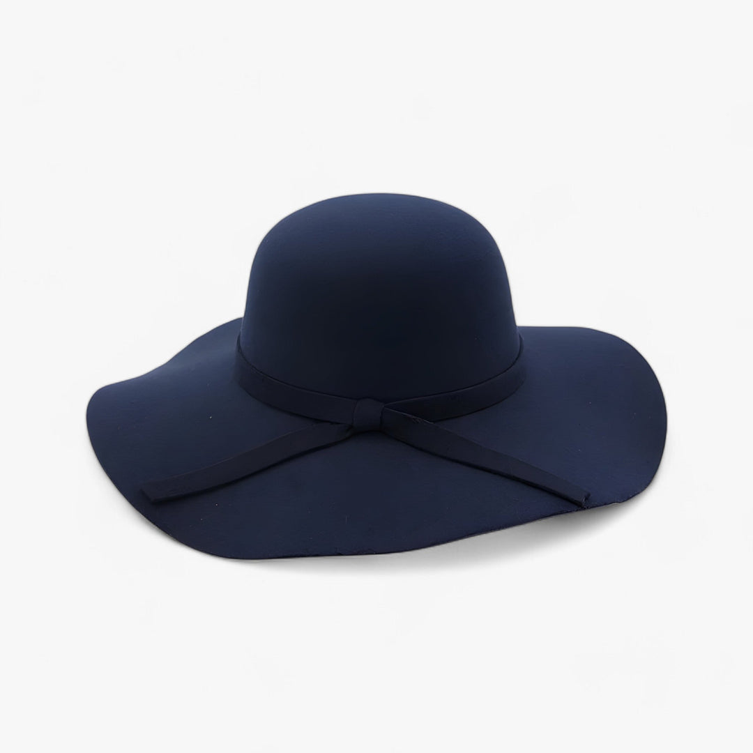 Fedora women's hat made of wool felt – Marveil-Dark blue-Nora Luxe