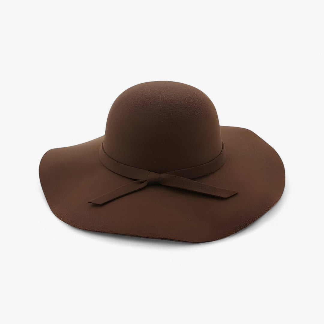 Fedora women's hat made of wool felt – Marveil-Dark brown-Nora Luxe