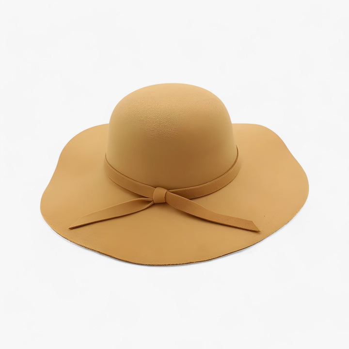 Fedora women's hat made of wool felt – Marveil-Khaki-Nora Luxe