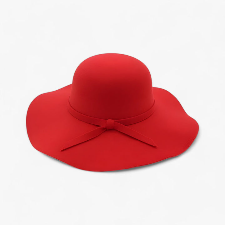 Fedora women's hat made of wool felt – Marveil-Red-Nora Luxe