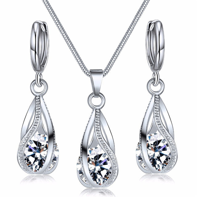 Festive Christmas Earrings | Holiday-Themed Jewellery Set-Crystal White-Nora Luxe