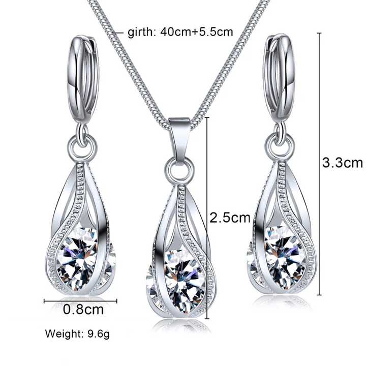 Festive Christmas Earrings | Holiday-Themed Jewellery Set-Oceanic Blue-Nora Luxe