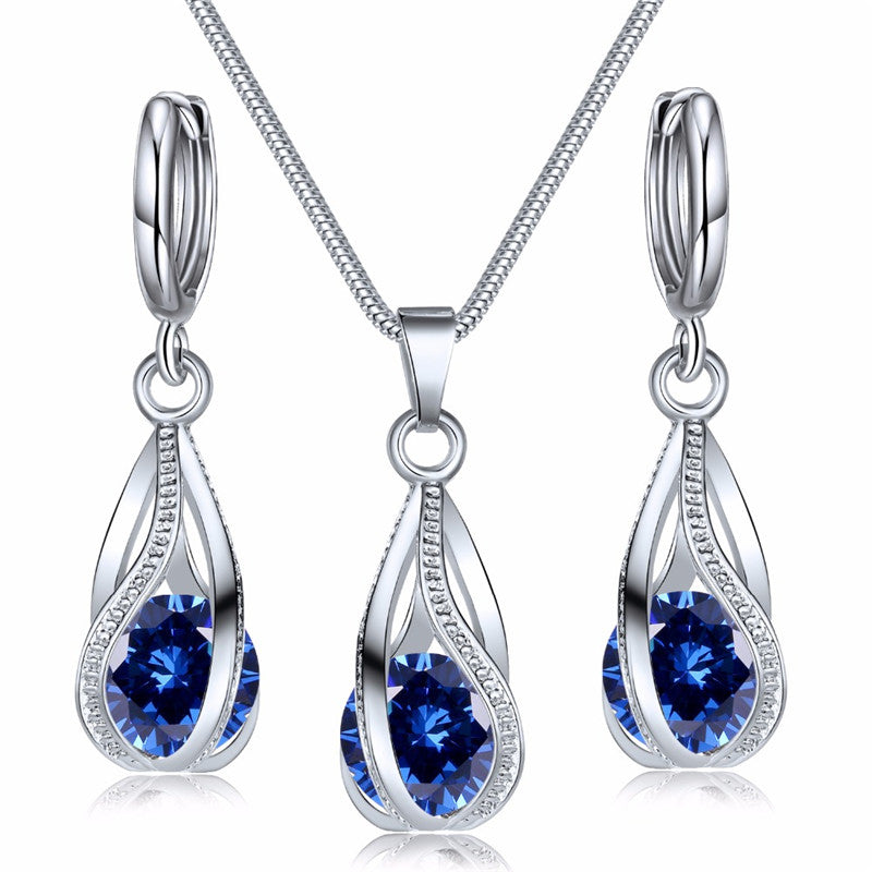 Festive Christmas Earrings | Holiday-Themed Jewellery Set-Oceanic Blue-Nora Luxe