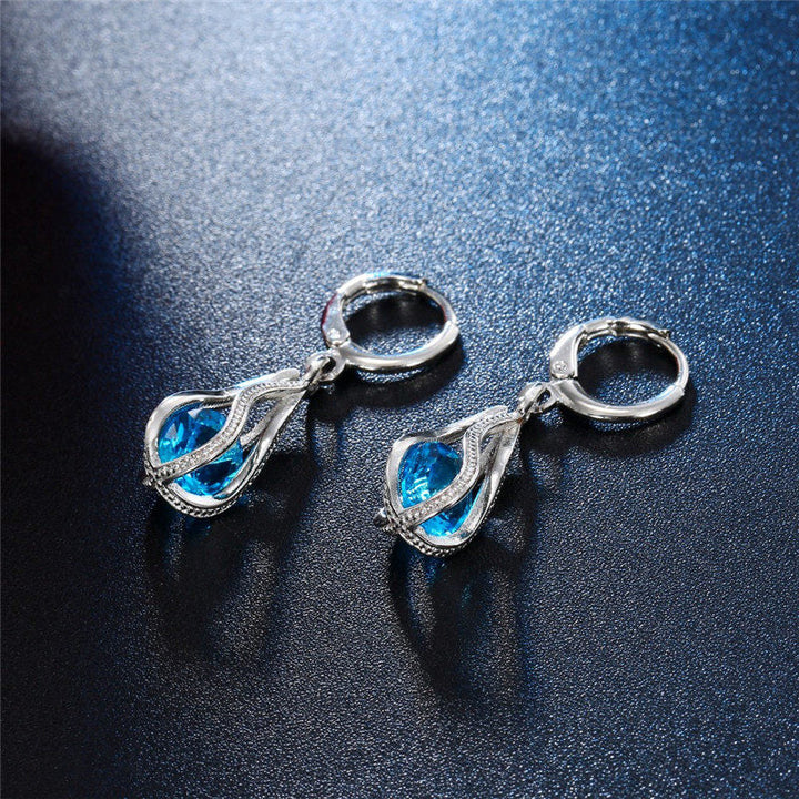 Festive Christmas Earrings | Holiday-Themed Jewellery Set-Oceanic Blue-Nora Luxe