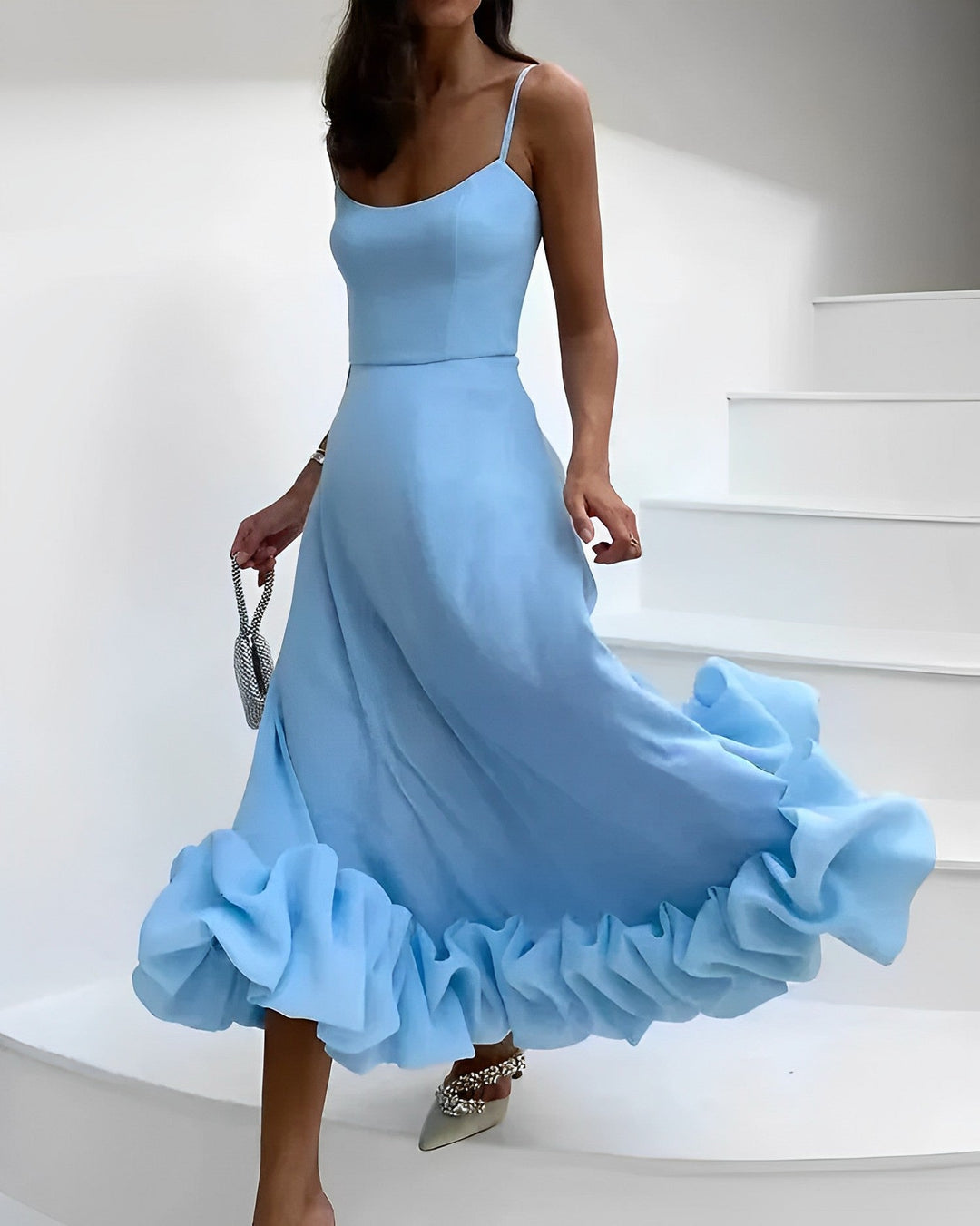Festive Midi Dress - Sophia-Blue-S-Nora Luxe