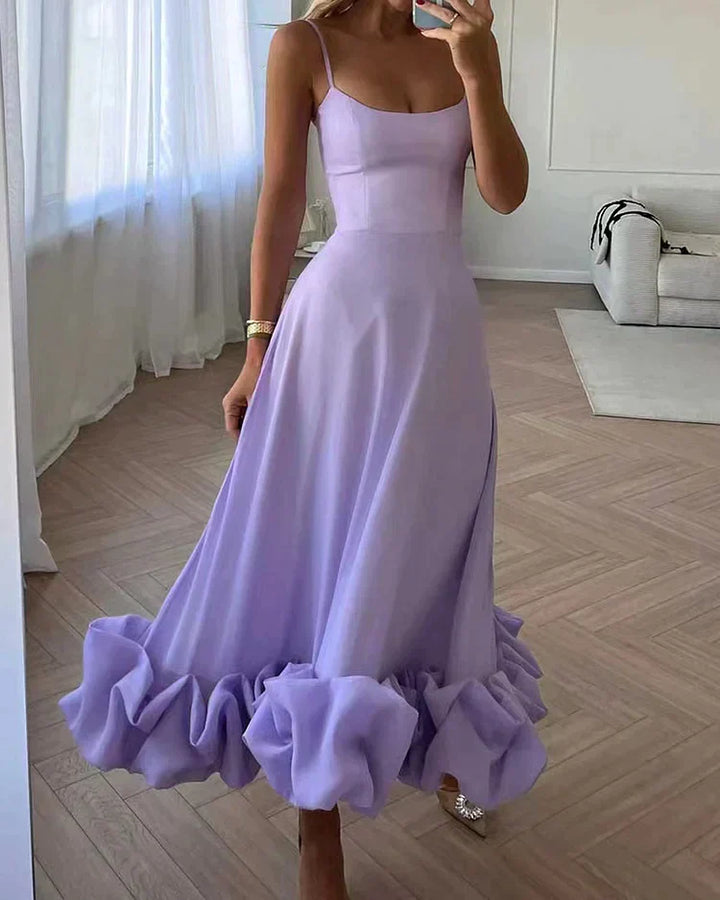 Festive Midi Dress - Sophia-Purple-S-Nora Luxe