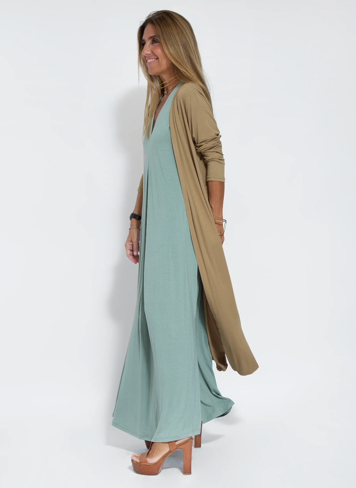 Figure-hugging dress with waistcoat – Valentina-Black dress + waistcoat in white-S-Nora Luxe