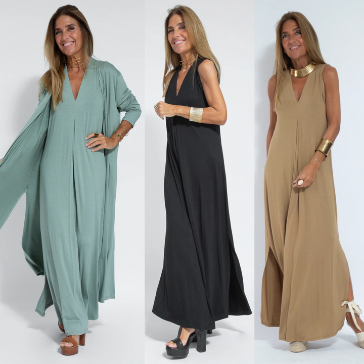 Figure-hugging dress with waistcoat – Valentina-Black dress + waistcoat in white-S-Nora Luxe