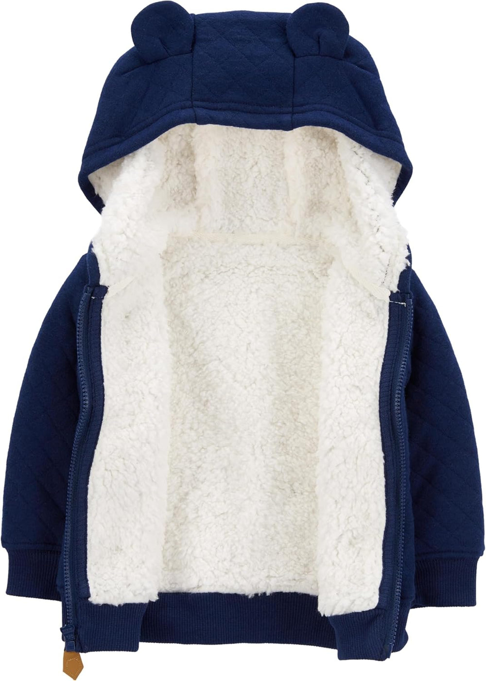 Fleece Baby Hoodie-Gray-0-3 Months-Nora Luxe