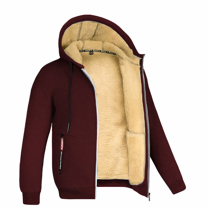Fleece Lined Jacket - Liam-Red-XS-Nora Luxe