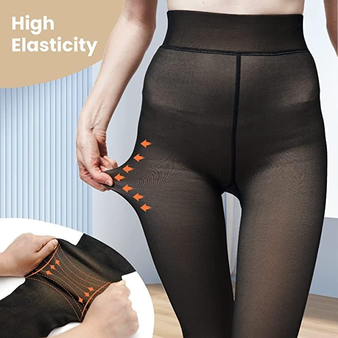 Fleece-lined Tights - Nova-Black-XS-Nora Luxe
