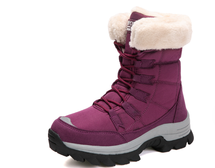 Fleece Lined Warm Snow Boots for Women - Eva-Purple-3.0-Nora Luxe
