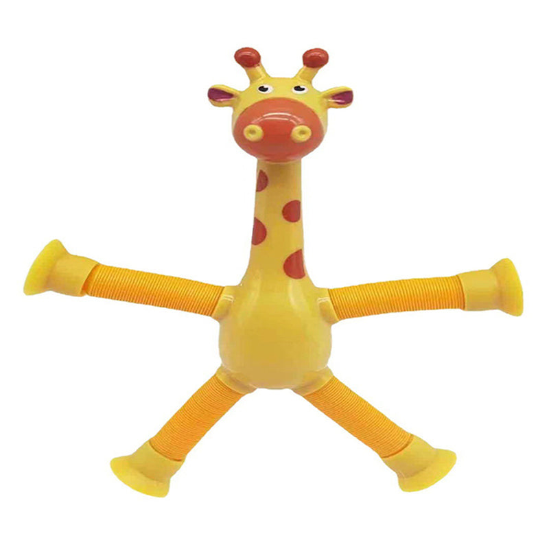 Flexible Giraffe Toy with Suction Cup - StretchyGiraffe-Yellow-Without Lights-Nora Luxe