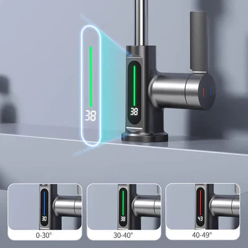 Flexible Water Tap - WaterMaster-Black with display-Nora Luxe
