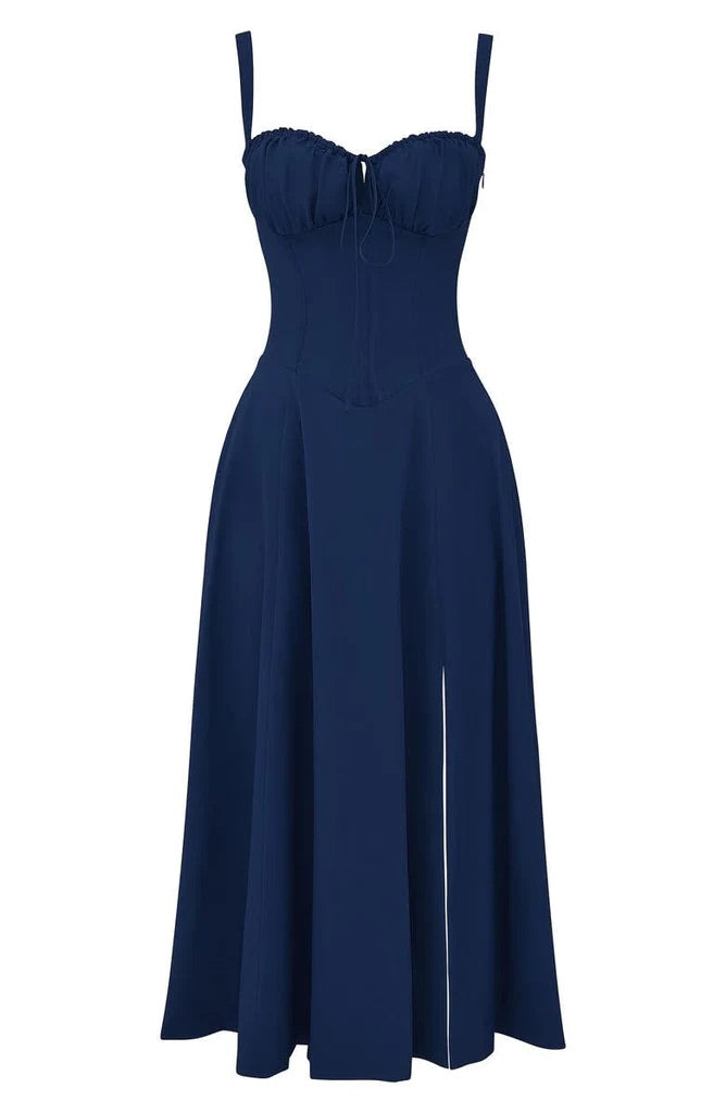 Floral Maxi Dress with Waist Definition