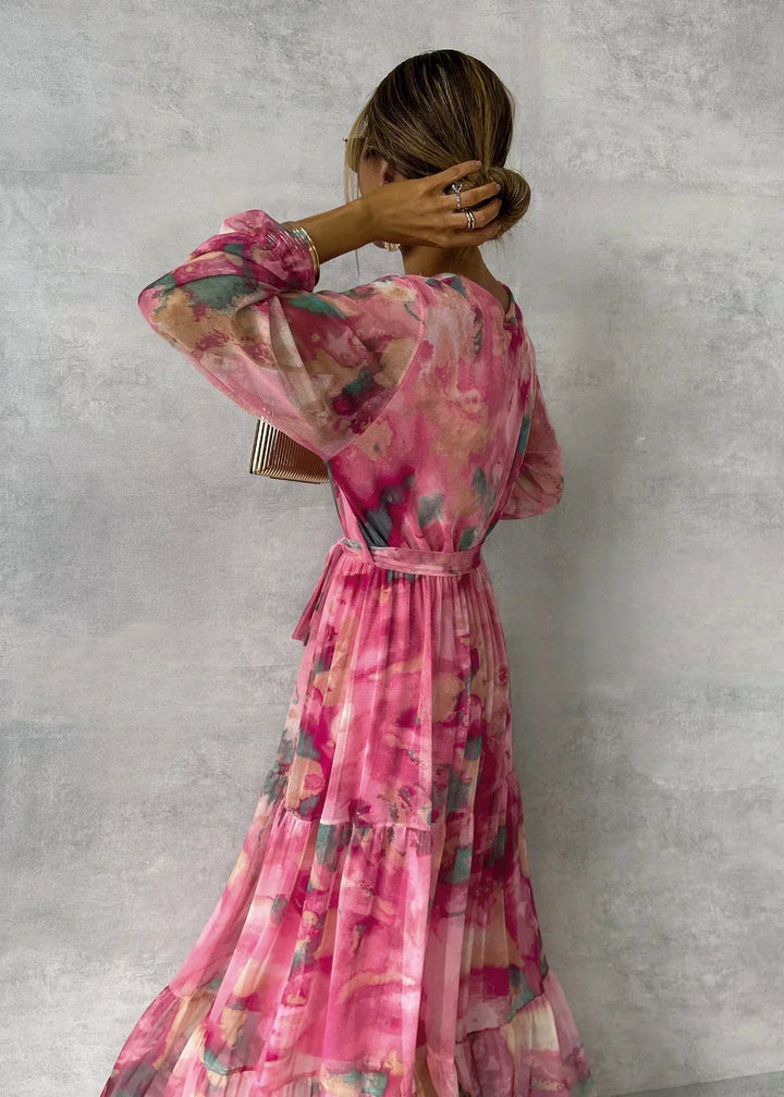 Floral Wrap Maxi Dress – Viviana-S-Nora Luxe