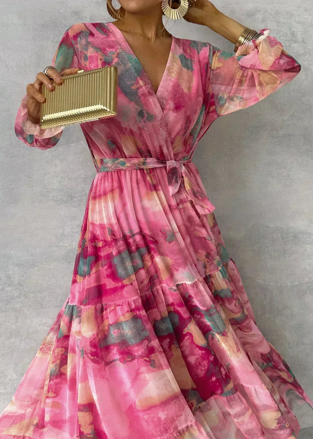 Floral Wrap Maxi Dress – Viviana-S-Nora Luxe
