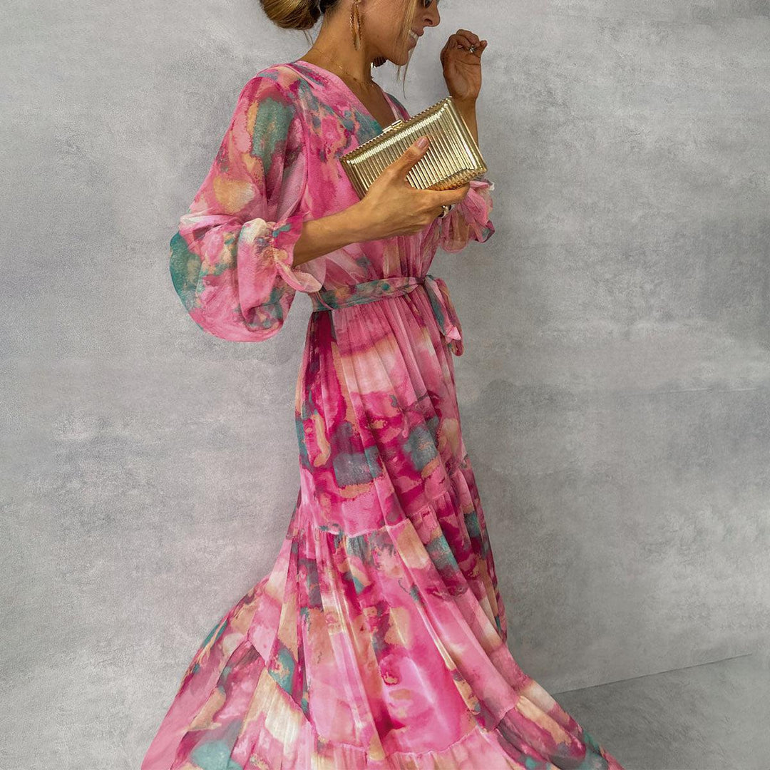Floral Wrap Maxi Dress – Viviana-S-Nora Luxe