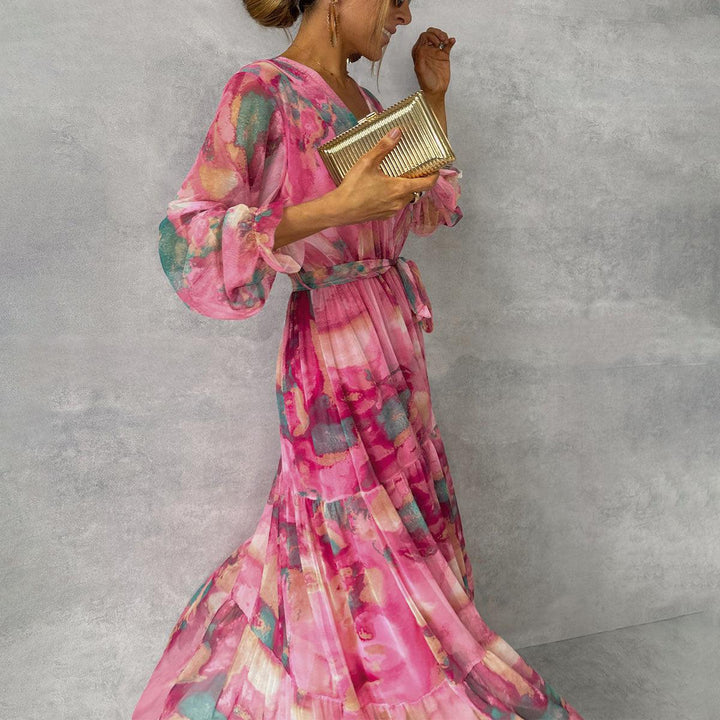 Floral Wrap Maxi Dress – Viviana-S-Nora Luxe