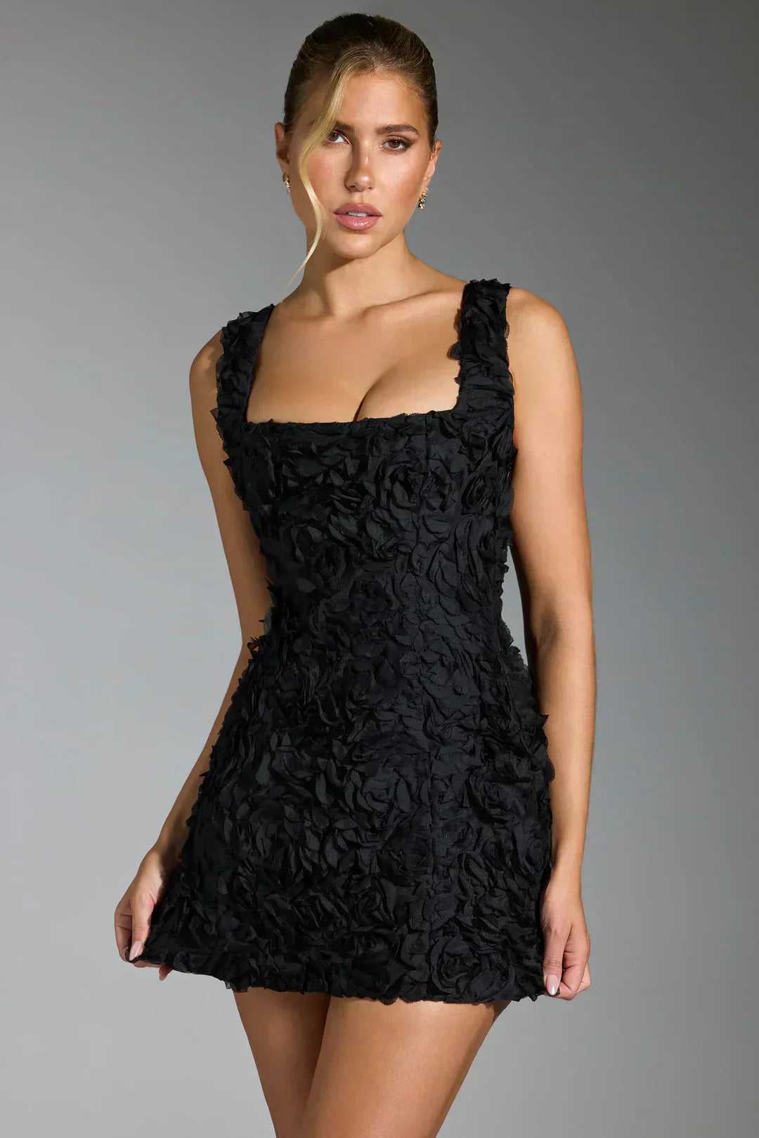 Flower Corset Mini Dress - Flower-White-XS-Nora Luxe