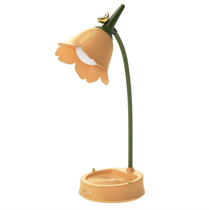 Flower-Shaped Desk Lamp - LumaPetal-Yellow-Nora Luxe