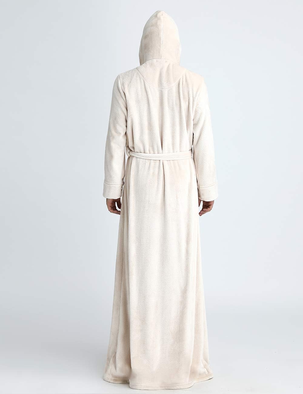 Fluffy Fleece Bathrobe with Hood - CozyFluff-Blue-M-Nora Luxe