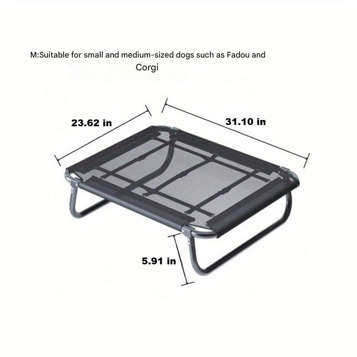 Foldable Dog Stretcher - TravelBuddy-Black-S-Nora Luxe