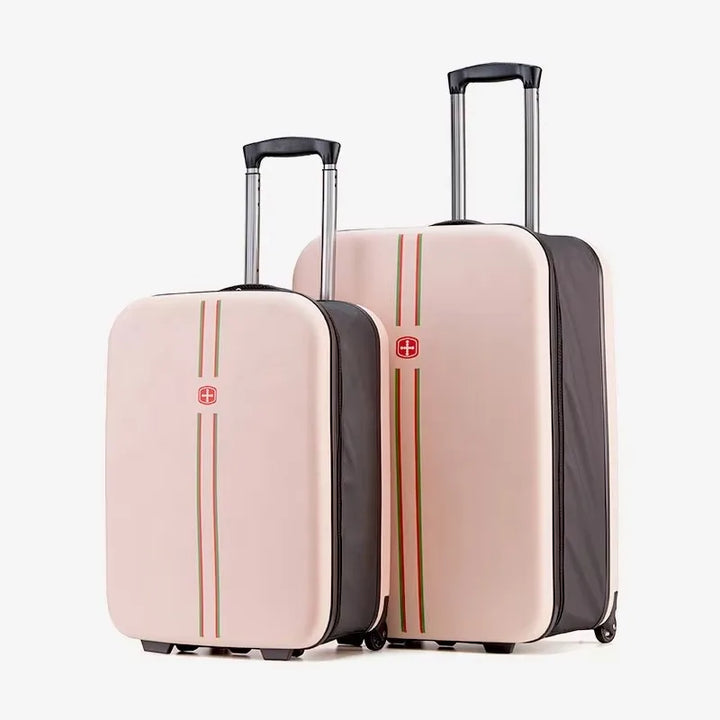 Foldable hard shell suitcase – Porto-Light green-S (42 L)-Nora Luxe