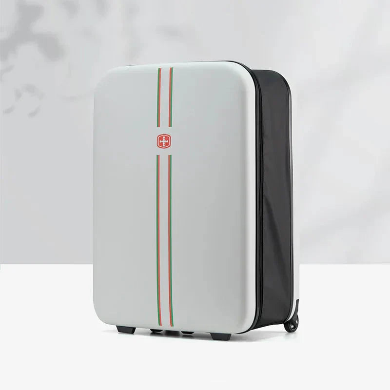 Foldable hard shell suitcase – Porto-White-S (42 L)-Nora Luxe