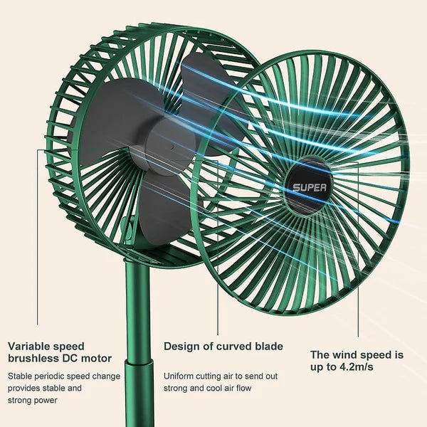 Foldable Portable Fan - CoolWave-Green-Nora Luxe