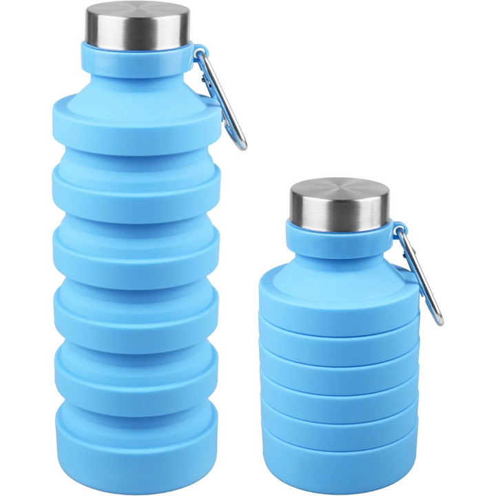 Foldable Shockproof Water Bottle-Blue 800 ml-Nora Luxe