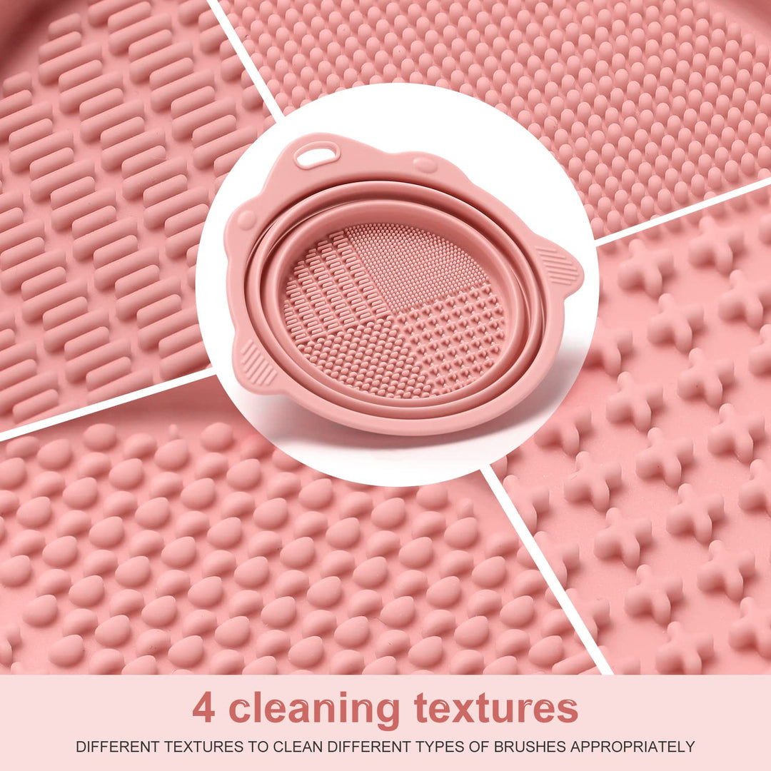 Foldable Silicone Brush Cleaner Bowl-Green-Nora Luxe