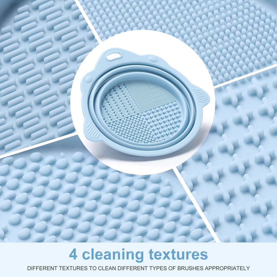 Foldable Silicone Brush Cleaner Bowl-Green-Nora Luxe
