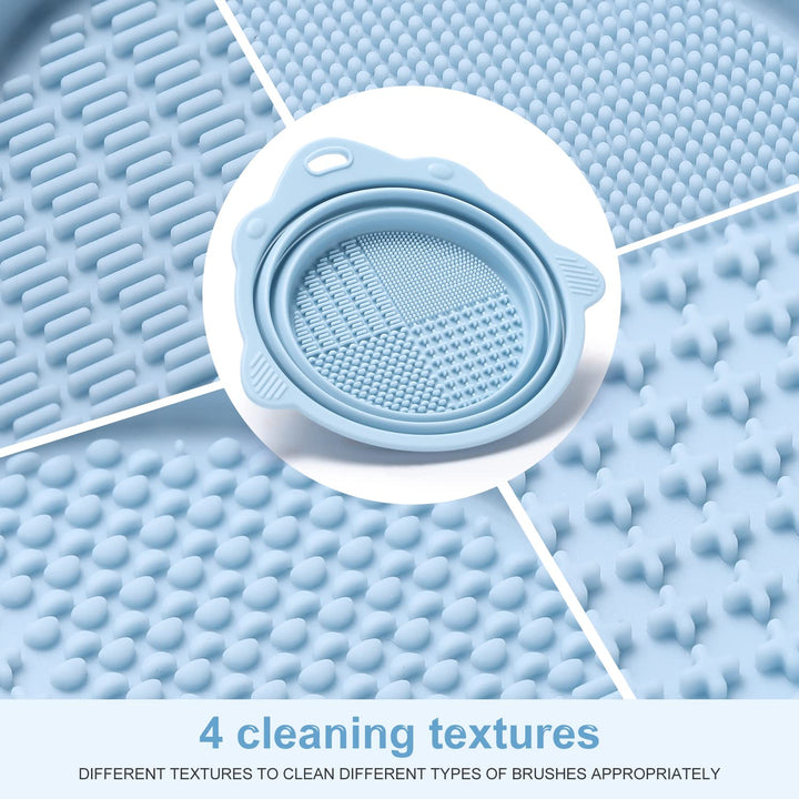 Foldable Silicone Brush Cleaner Bowl-Green-Nora Luxe