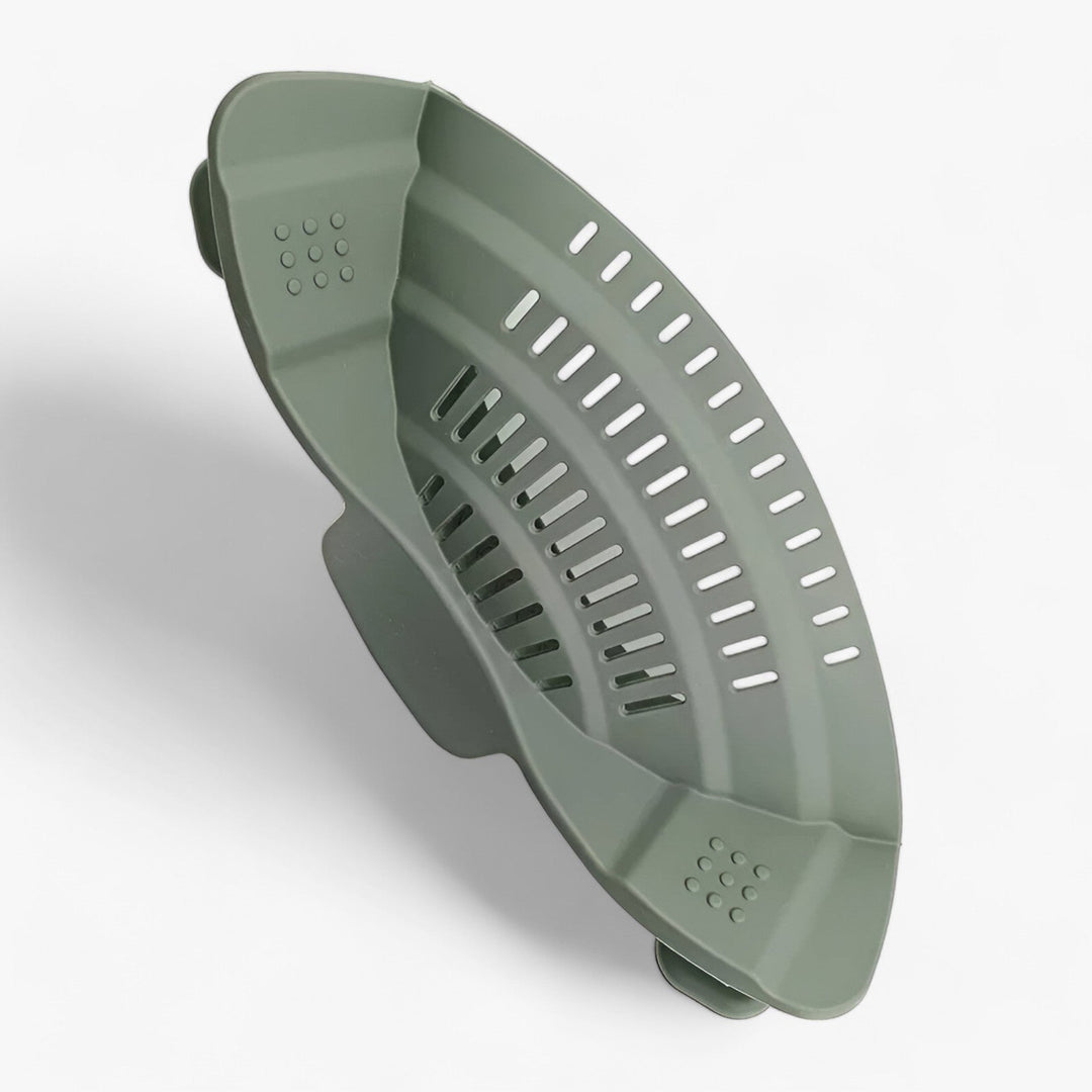 Foldable Silicone Kitchen Colander - FlexiStrain-Gray-Nora Luxe