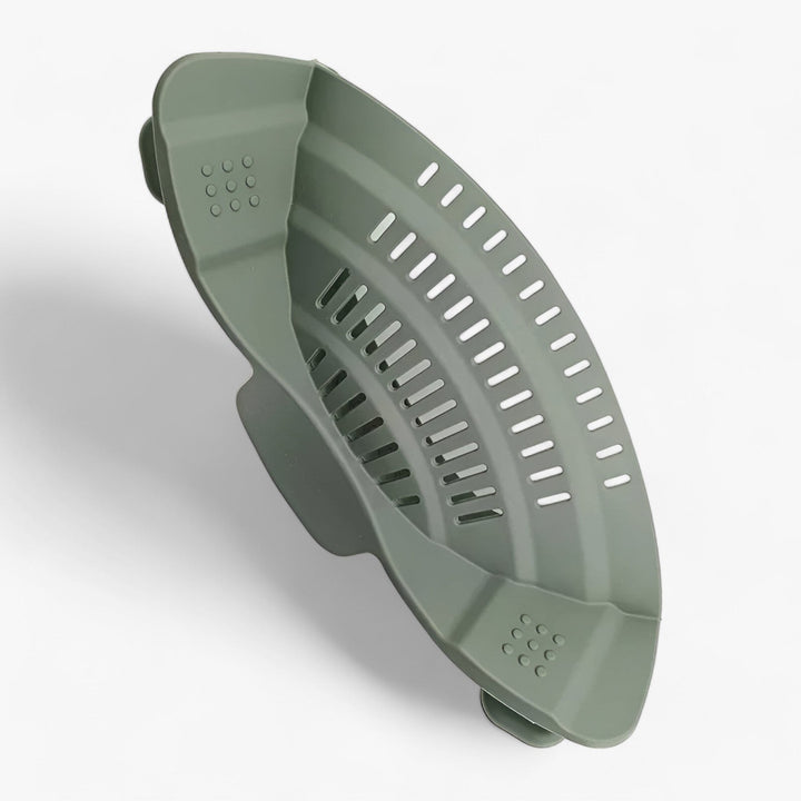 Foldable Silicone Kitchen Colander - FlexiStrain-Gray-Nora Luxe