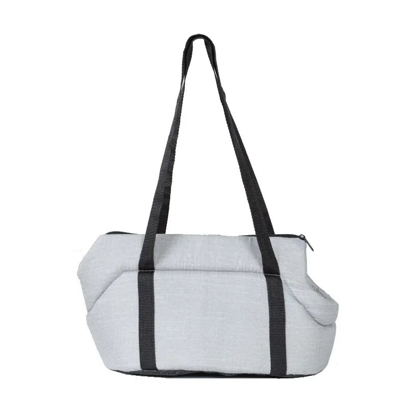 Foldable Travel Basket for Dogs - CarryPaws-Gray-M-Nora Luxe