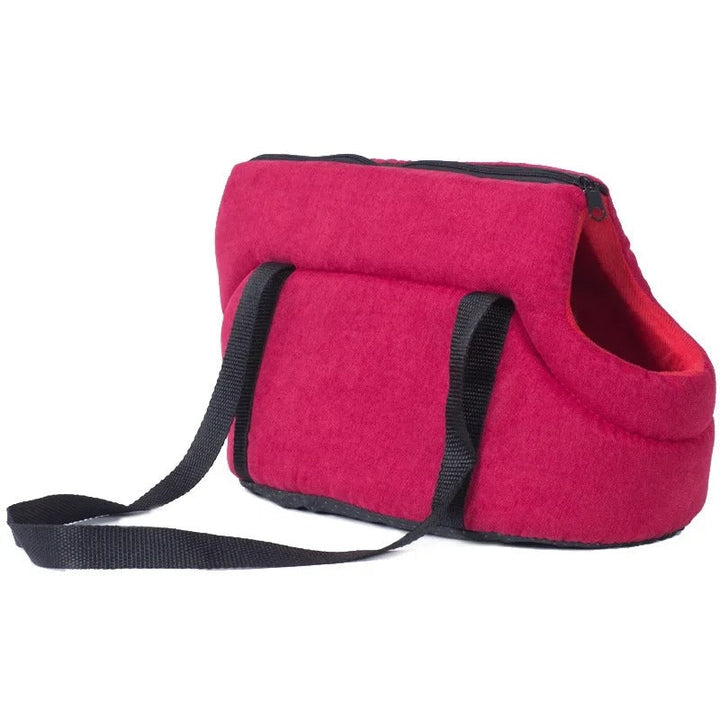 Foldable Travel Basket for Dogs - CarryPaws-Red-M-Nora Luxe