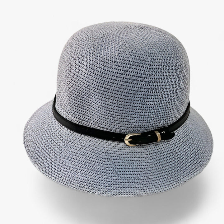 Foldable women's sun hat made of linen – Luma-Gray-Nora Luxe