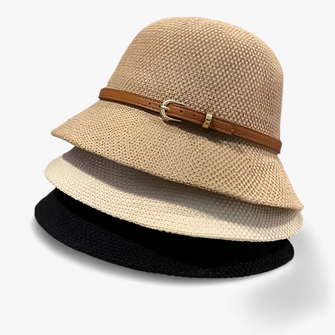 Foldable women's sun hat made of linen – Luma-Khaki-Nora Luxe
