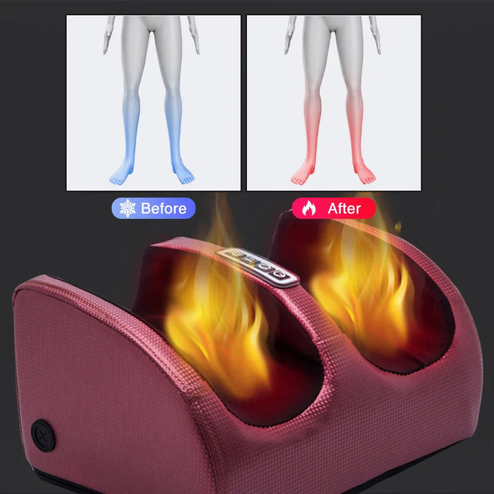 Foot massager with Shiatsu massage and heat function - SootheStep-Black-Nora Luxe