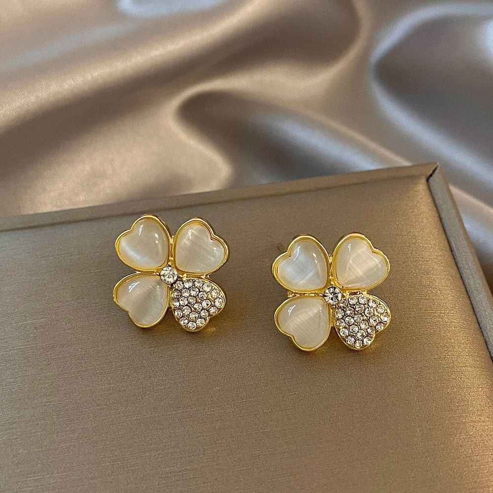 Four-Leaf Clover Earrings-Nora Luxe