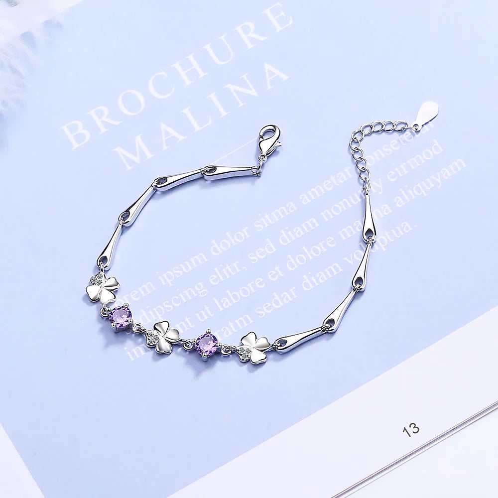 Four-Leaf Clover Good Luck Bracelet-Nora Luxe